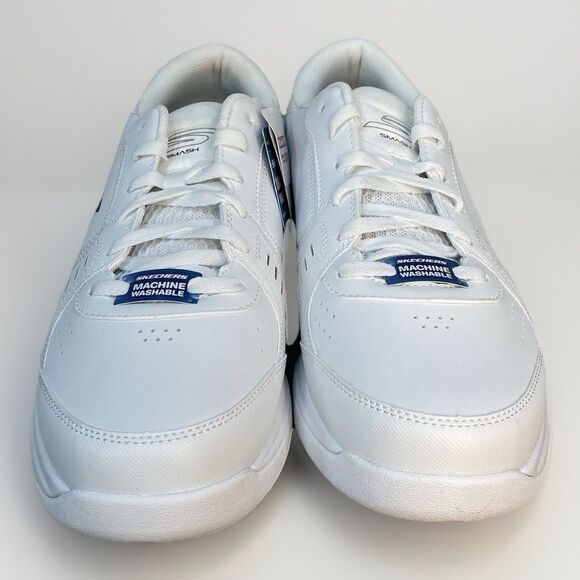 Skechers Viper Court Smash Men’s 11.5 Pickleball Sneaker 246072 White Dad Shoes